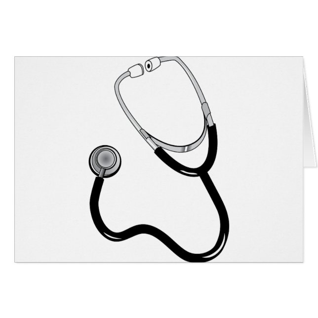 Doktor Nurse Sports Medicine Stethoscope Destiny Hälsningskort (Framsidan Horizontal)