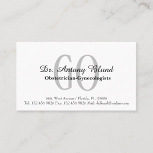 Doktor Obstetrician Gynecolog OBGYN Elegant Buss Visitkort
