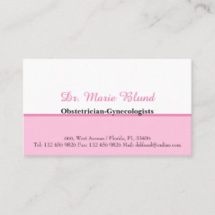 Doktor Obstetrician-Gynecologists Affärskort Visitkort