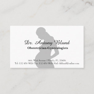 Doktor Obstetrician OBGYN Elegant Women silhouette Visitkort