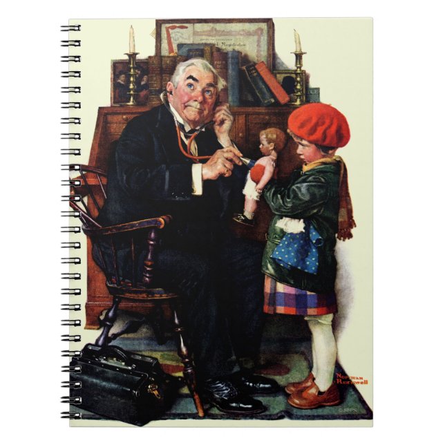 Doktor och dockan anteckningsbok med spiral (Framsidan)