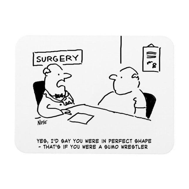 Doktor och patientövervikt Övervikt Övervikt Överv Magnet (Horisontell)