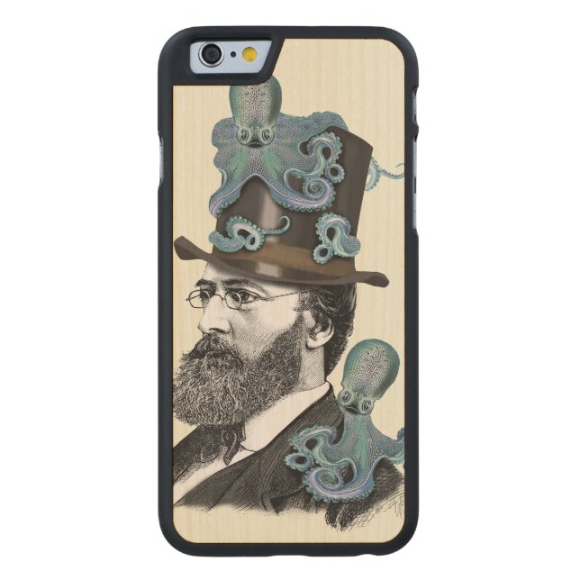 Doktor Octopus 2 Carved Wood iPhone Skal (Baksidan)