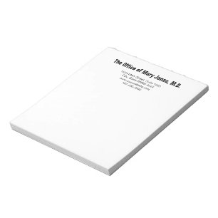 Doktor Office Black och White Adress Mobil Anteckningsblock