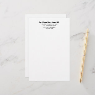 Doktor Office Black och White Mobila och Adress Brevpapper