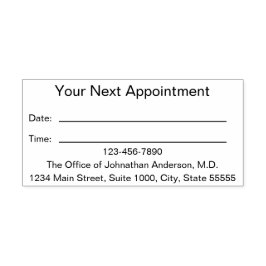 Doktor Office Din nästa Möte påminnelse Självfärgande Stämpel