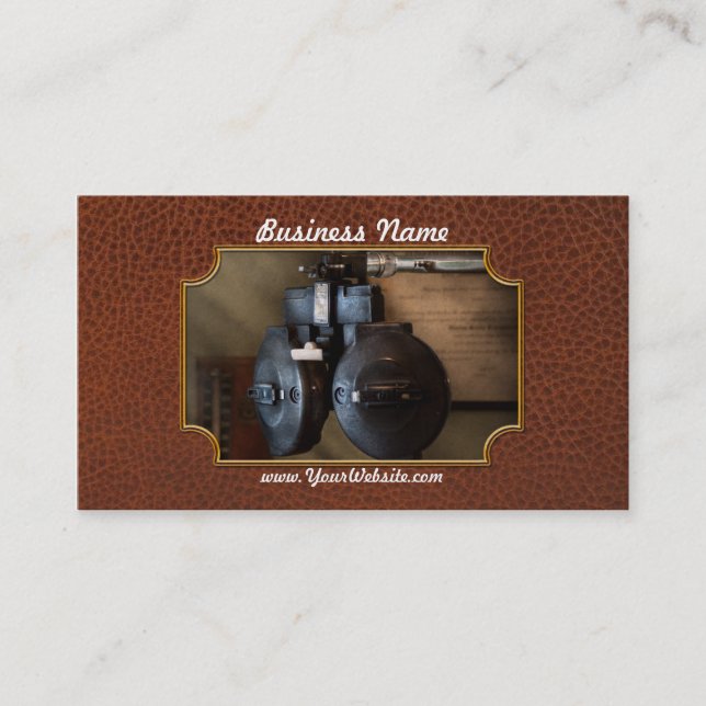 Doktor - optometri - en gammal spöke visitkort (Framsida)