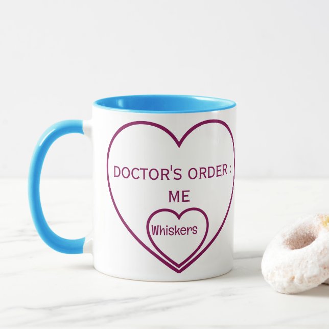 Doktor Ordination Katt Foto och Hjärtan Mugg (Med munk)