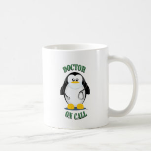 Doktor på appellpingvin kaffemugg