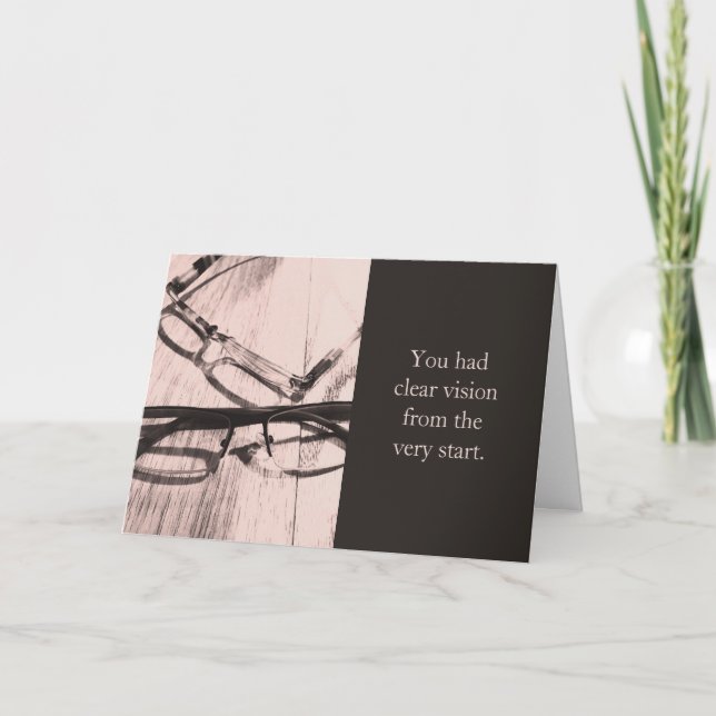 Doktor på Studenten-kortet för optometri Tack Kort (Framsida)