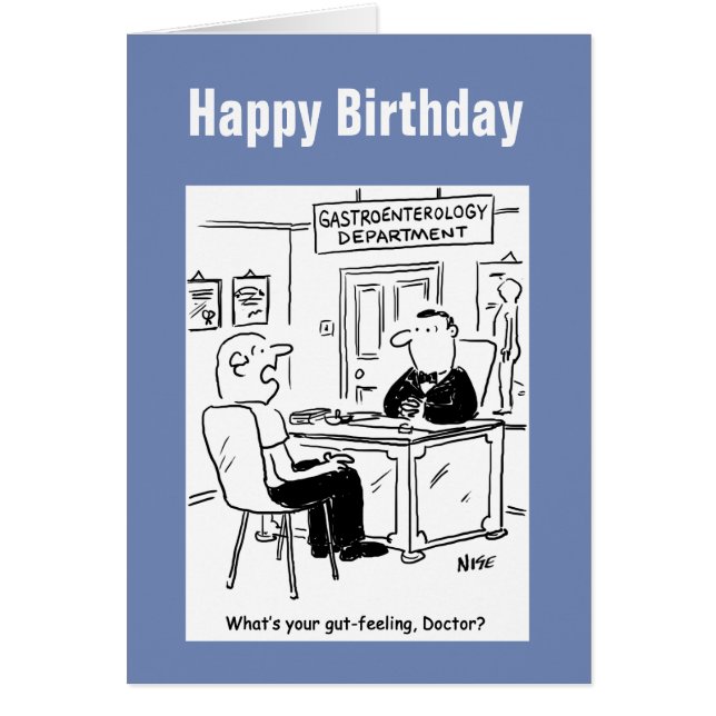 Doktor & patient i Doktor Surgery - Gut Feeling Hälsningskort (Framsidan)