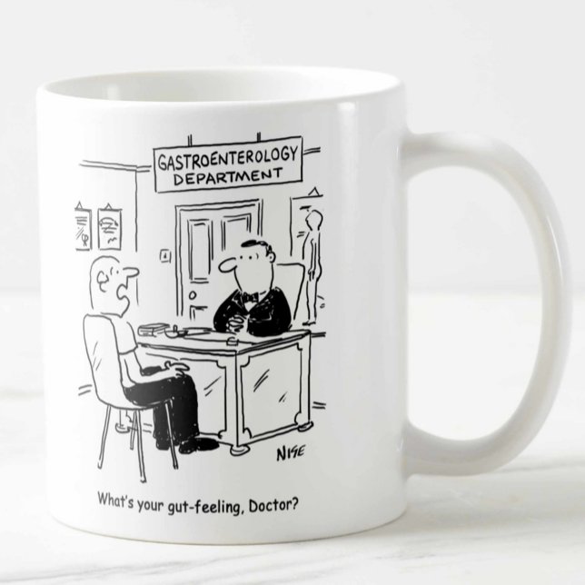 Doktor & patient i Doktor Surgery - Gut Feeling Kaffemugg (Skapare uppladdad)