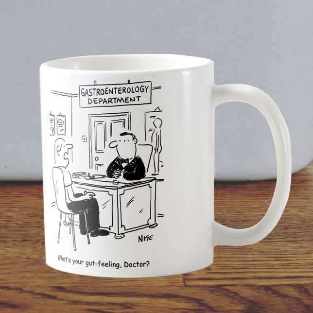 Doktor & patient i Doktor Surgery - Gut Feeling Kaffemugg (Skapare uppladdad)