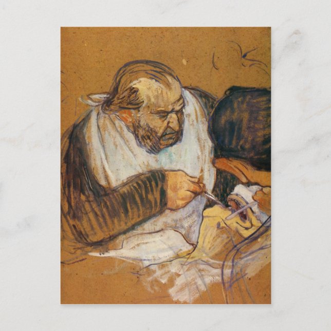 Doktor Pean verkar av Toulouse-Lautrec Vykort (Framsida)