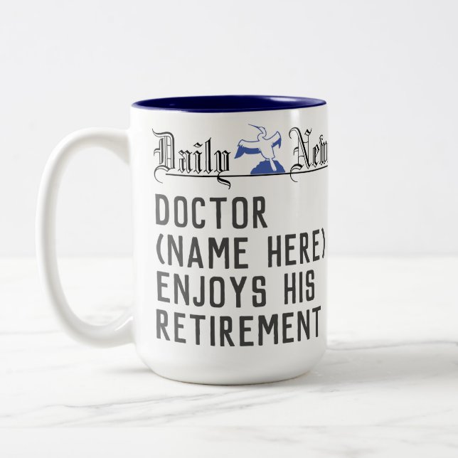 Doktor Pension Gift Coffee Mugg för att anpassa si (Vänster)