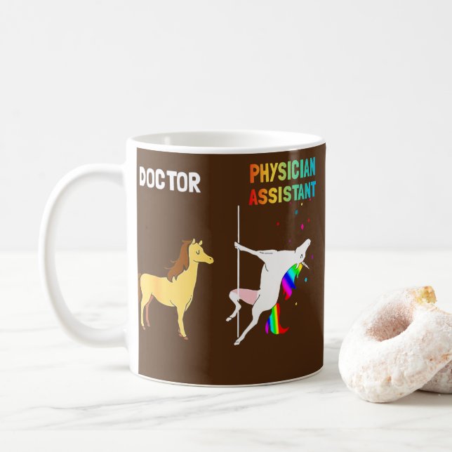 Doktor Physician Assistant Unicorn Dancing  Kaffemugg (Med munk)