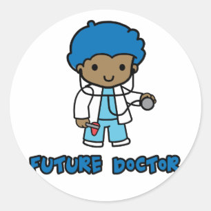 Doktor (pojke) runt klistermärke