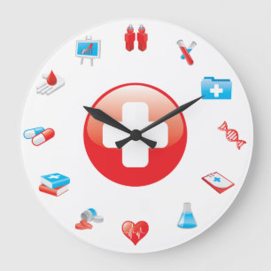 Doktor Profession Medical Office Wall Clock Stor Klocka