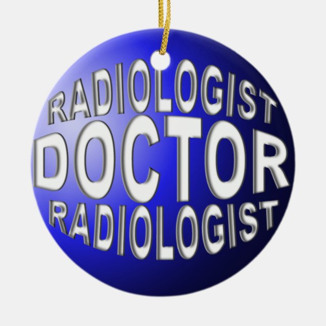 DOKTOR RADIOLOGIST CHRISTMAS ORNAMENT BLUE (Framsidan)