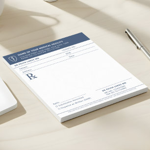 Doktor receptbelagd medicinsk RX-pad Anteckningsblock