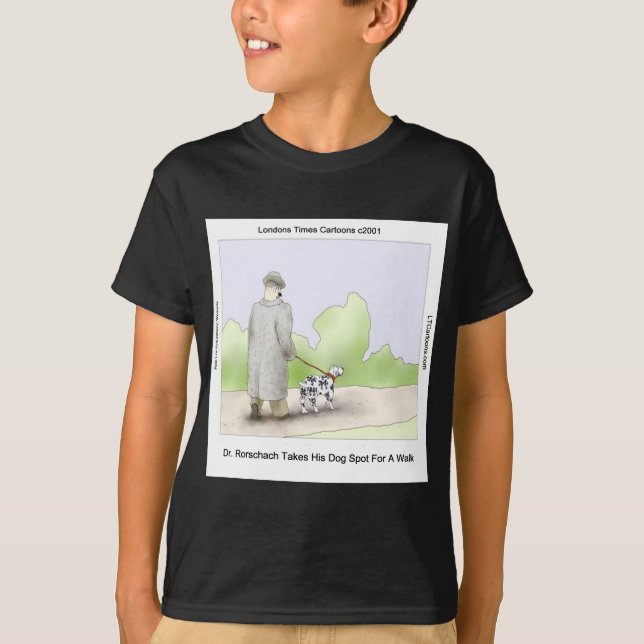 Doktor Rorschach tar hunden Spot på en promenad Ro T-shirt (Framsida)