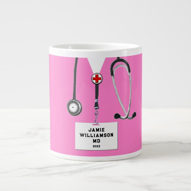 Doktor Rosa Scrubs Gift Jumbo Mugg (Framsidan)