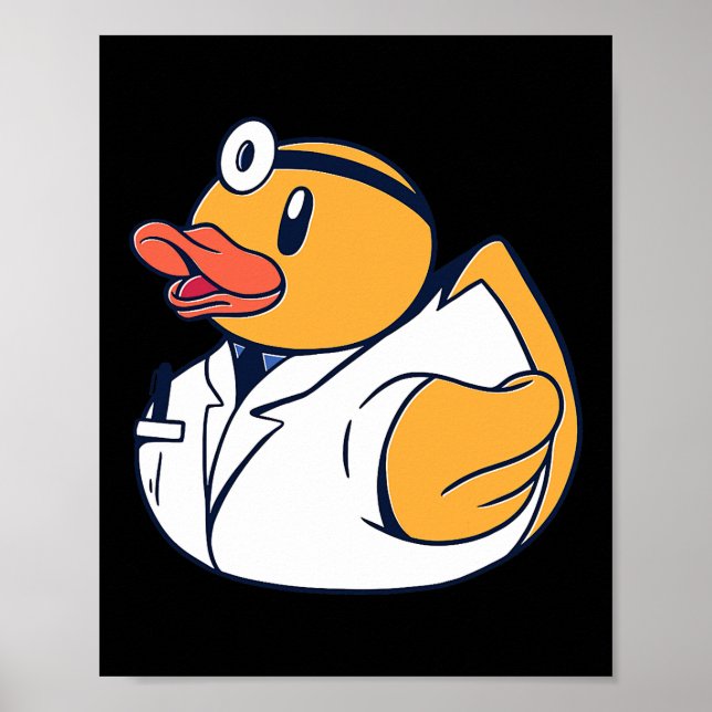 Doktor Rubber Anka Ducky Duckie Älskare Cute Kawai Poster (Framsidan)