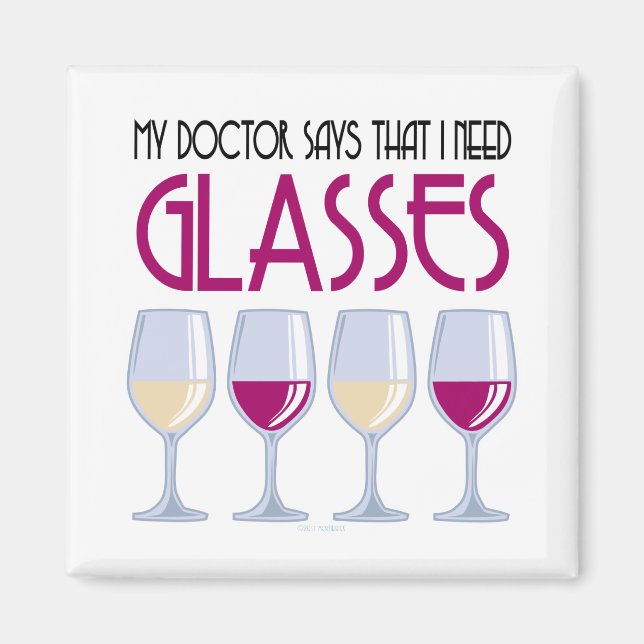 Doktor säger att jag behöver glasögon magnet (Framsidan)
