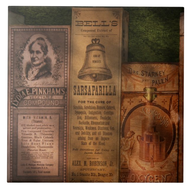 Doktor - Sammansatta extrakt och Sarsaparilla Kakelplatta (Framsidan)