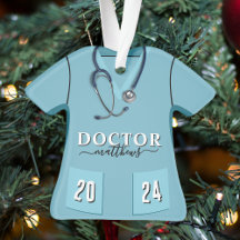 Doktor Scrubs Blue Shirt Stethoscope jul