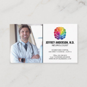 Doktor Smiling Logotyp av bromsar Visitkort