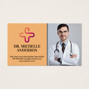 Doktor Smiling Medicinsk Logotyp Visitkort