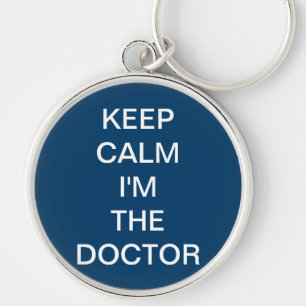 Doktor som inspirerade Keychain Rund Silverfärgad Nyckelring