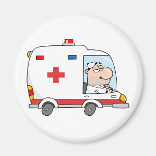 Doktor som kör ambulansen magnet