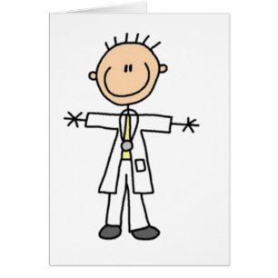 Doktor Stick figur Hälsningskort