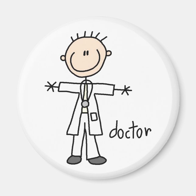 Doktor Stick figur Magnet (Framsidan)