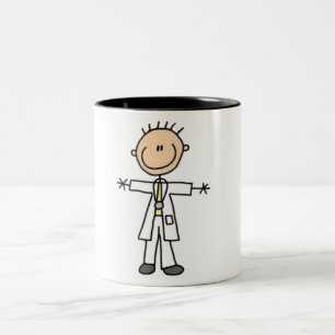 Doktor Stick figur Två-Tonad Mugg