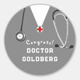 Doktor Studenten Gift Runt Klistermärke