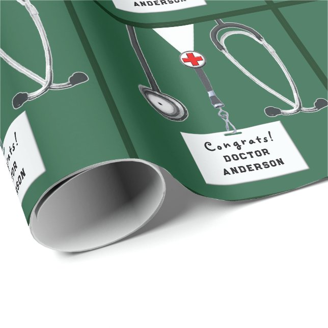 Doktor Studenten Gift Wrapping Papper Presentpapper (Rullad Hörn)