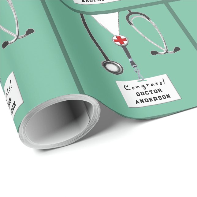 Doktor Studenten Gift Wrapping Papper Presentpapper (Rullad Hörn)