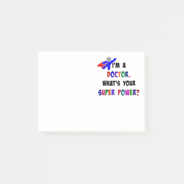 Doktor Superhjälte anpassad design Post-it Block (Framsida)
