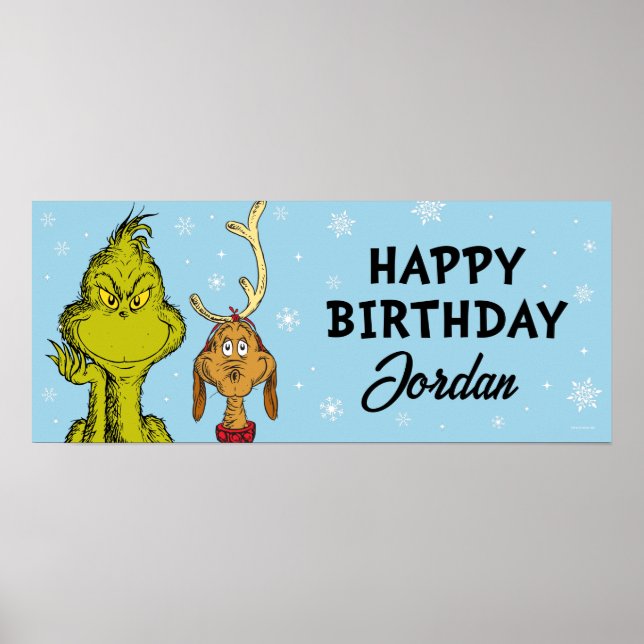 Doktor Suss | Grinch Vinter Födelsedag Poster (Framsidan)