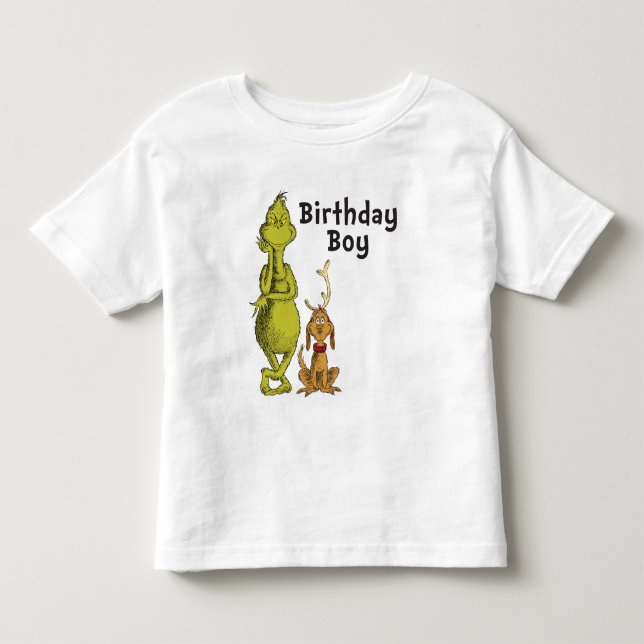 Doktor Suss | Grinch Vinter Födelsedag T Shirt (Framsida)
