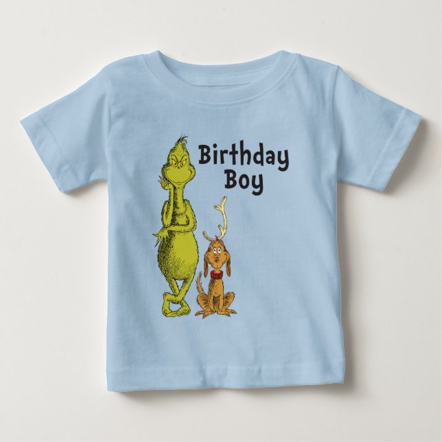 Doktor Suss | Grinch Vinter Födelsedag T Shirt (Framsida)