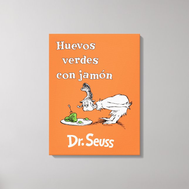 Doktor Suss spanska Gröna ägg och skinka Canvastryck (Framsida)
