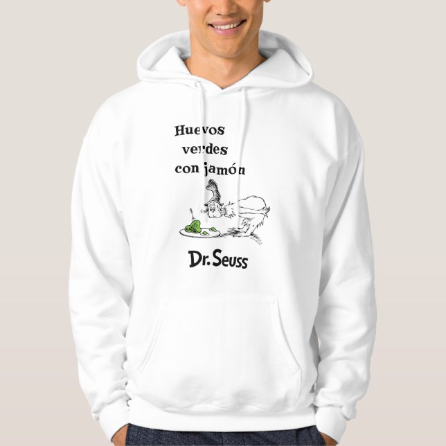 Doktor Suss spanska Gröna ägg och skinka Hoodie (Framsida)