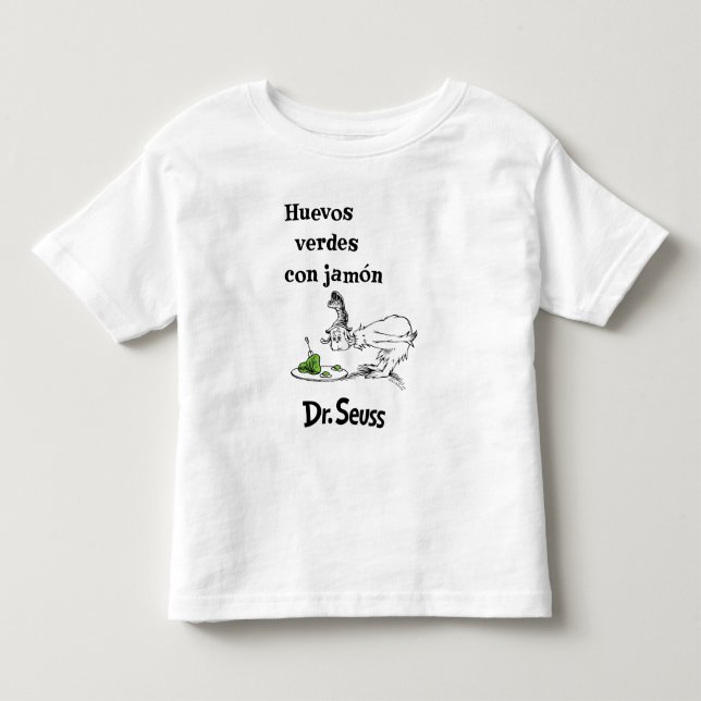 Doktor Suss spanska Gröna ägg och skinka T Shirt (Framsida)