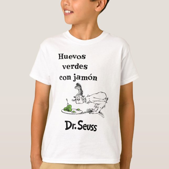 Doktor Suss Spanska Gröna ägg och skinka T Shirt (Framsida)