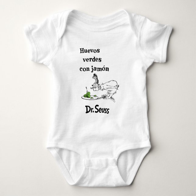 Doktor Suss Spanska Gröna ägg och skinka T Shirt (Framsida)