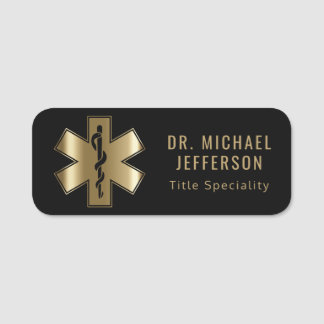 Doktor - Svarta havet och Guld Namnbricka